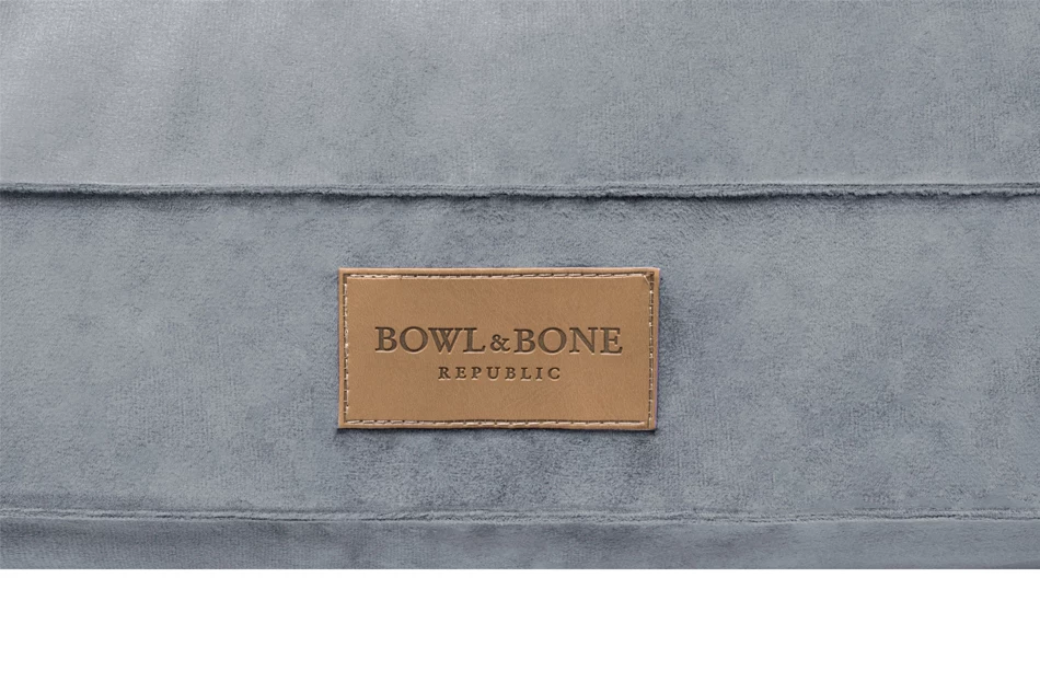 dog cushion grey close-up