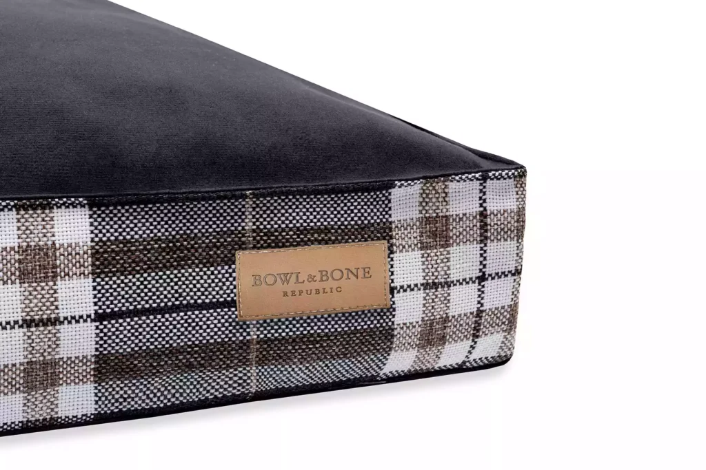 dog bed grey close-up