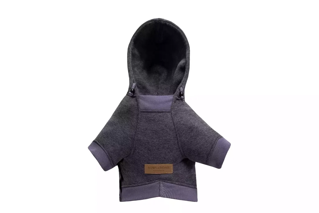 dog hoodie graphite