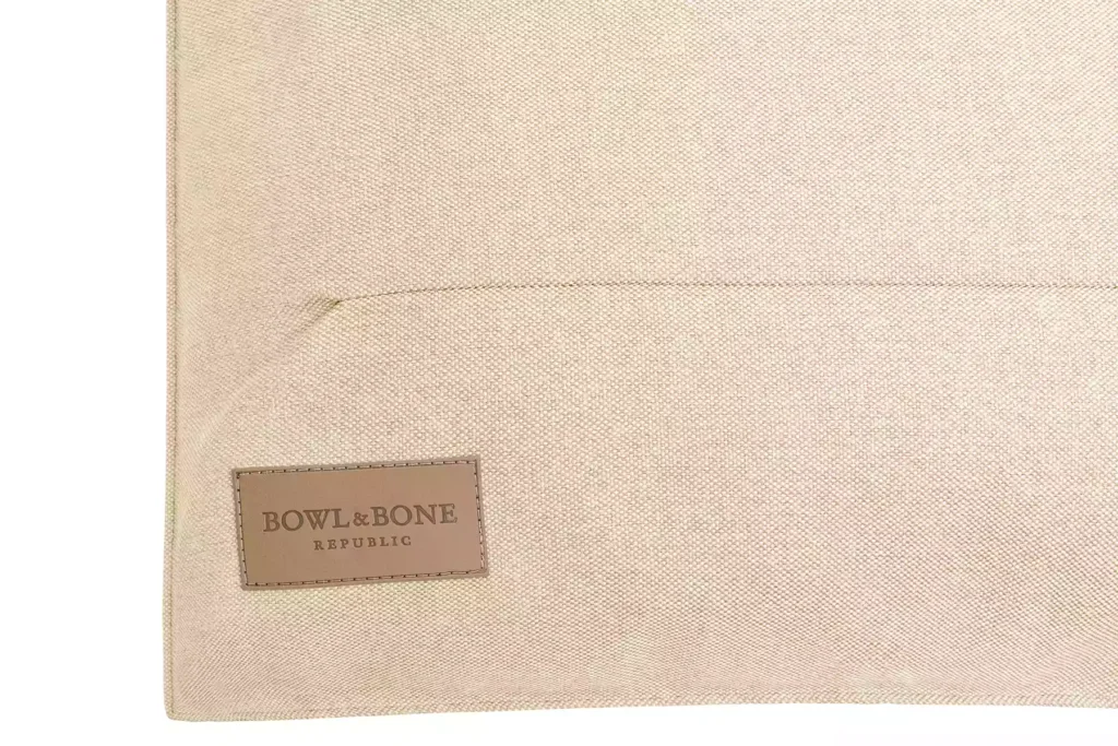 dog pillow cream close-up