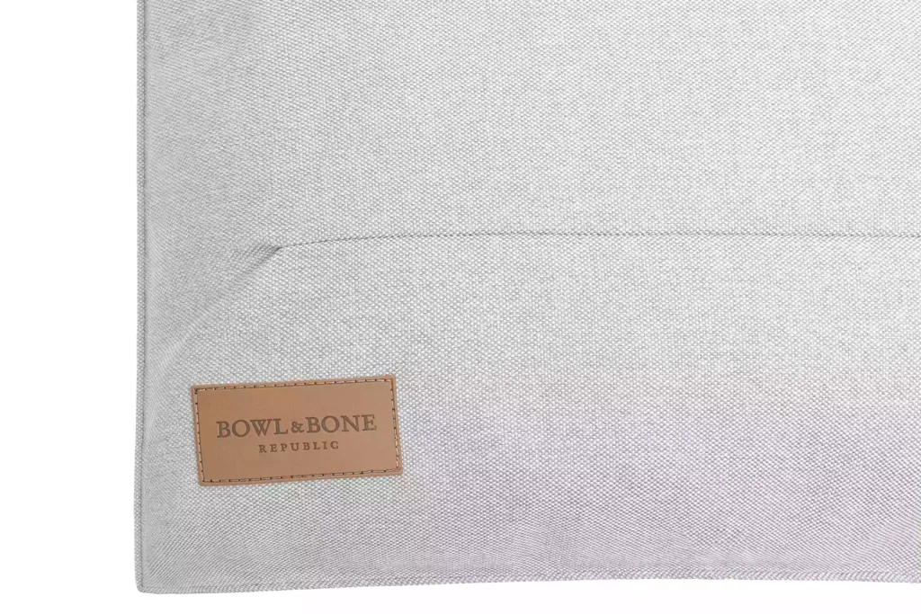 dog pillow grey close-up