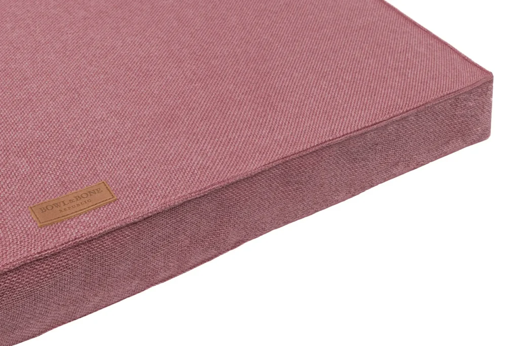 orthopedic dog mattress pink close-up
