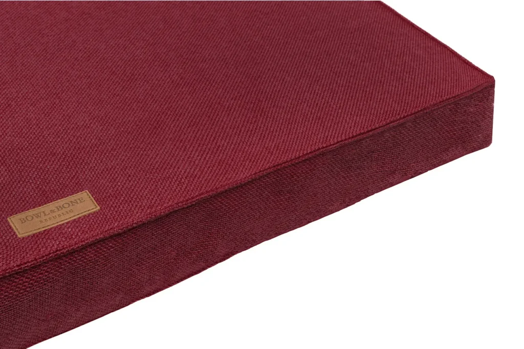 orthopedic dog mattress red close-up