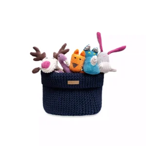 cotton baket navy with toys