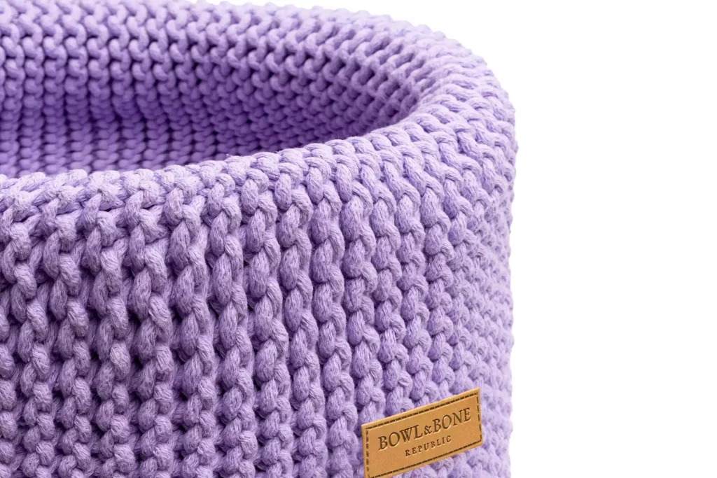 cottom lily dog toy basket close-up