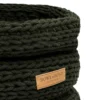 cottom green dog toy basket close-up
