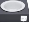 dog bowl ceramic duo graphite with wooden frame