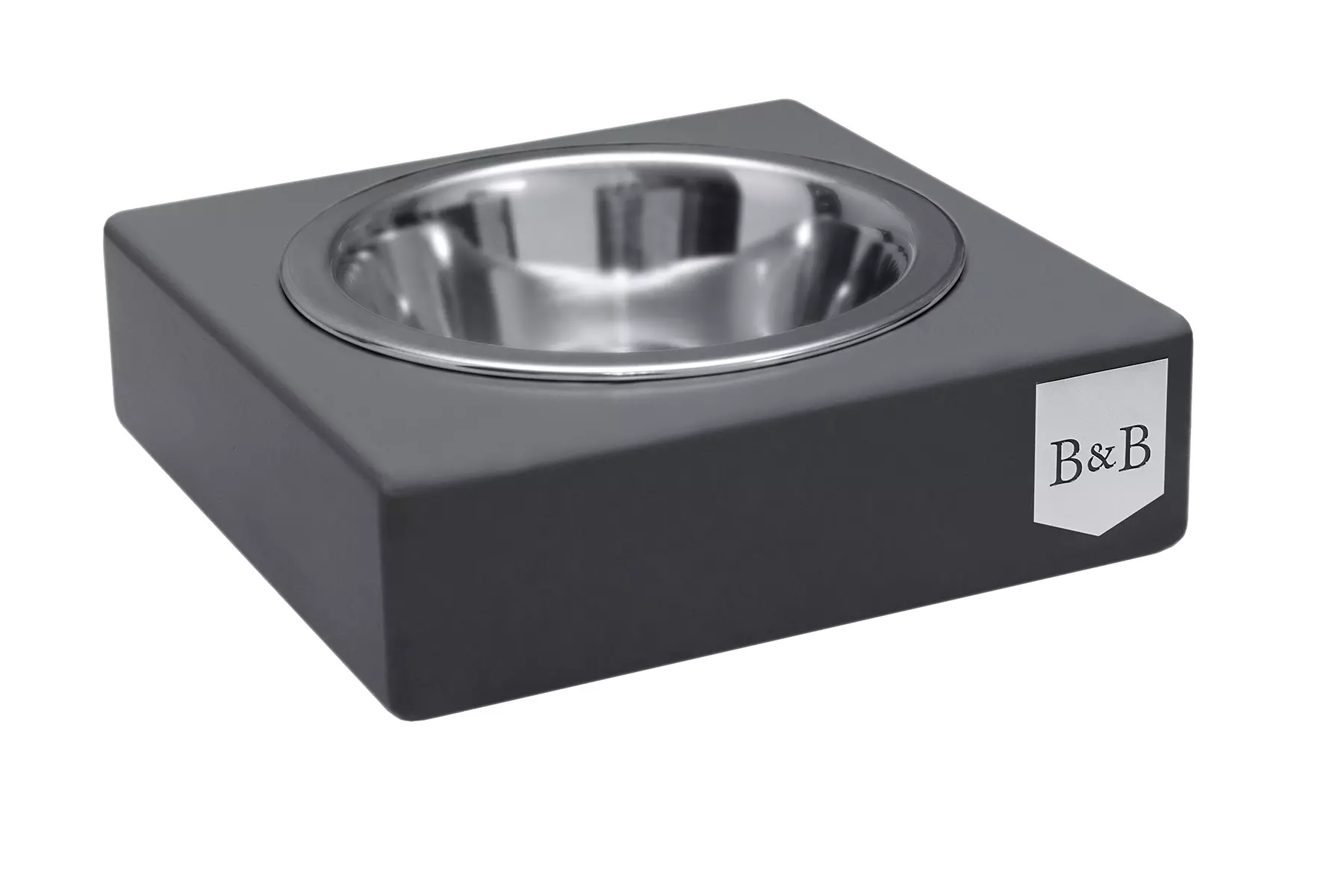 dog bowl graphite with wooden frame