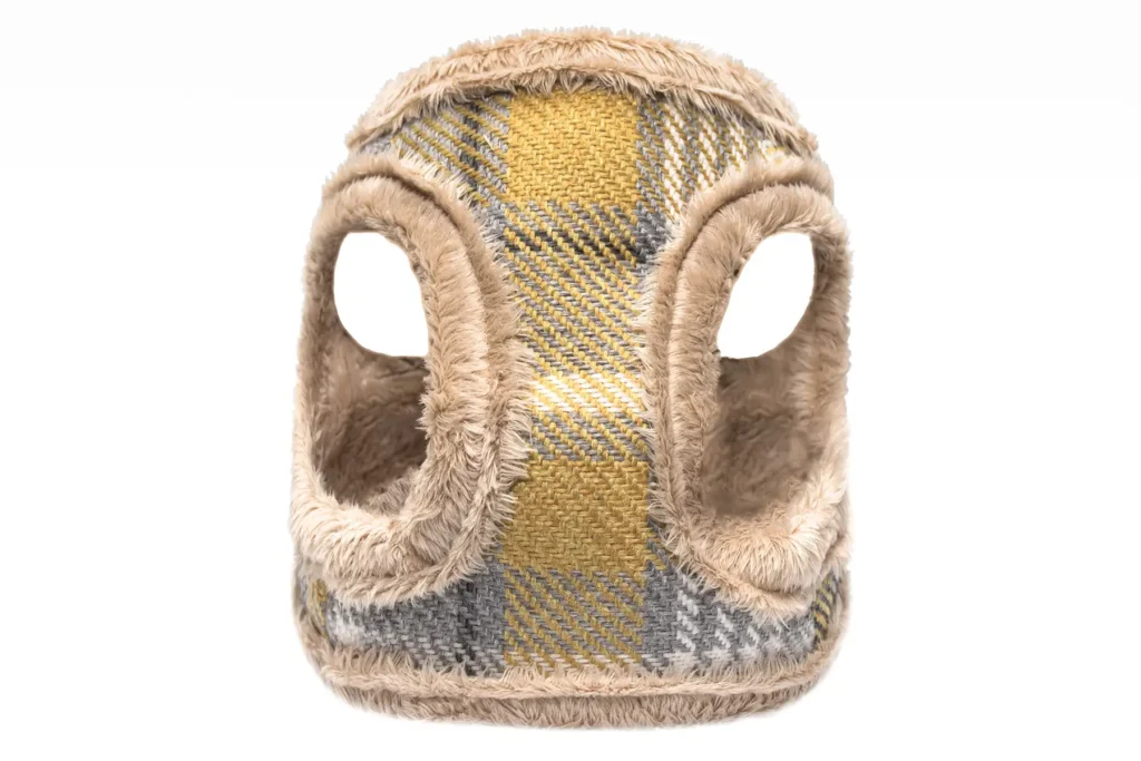 winter dog harness yellow