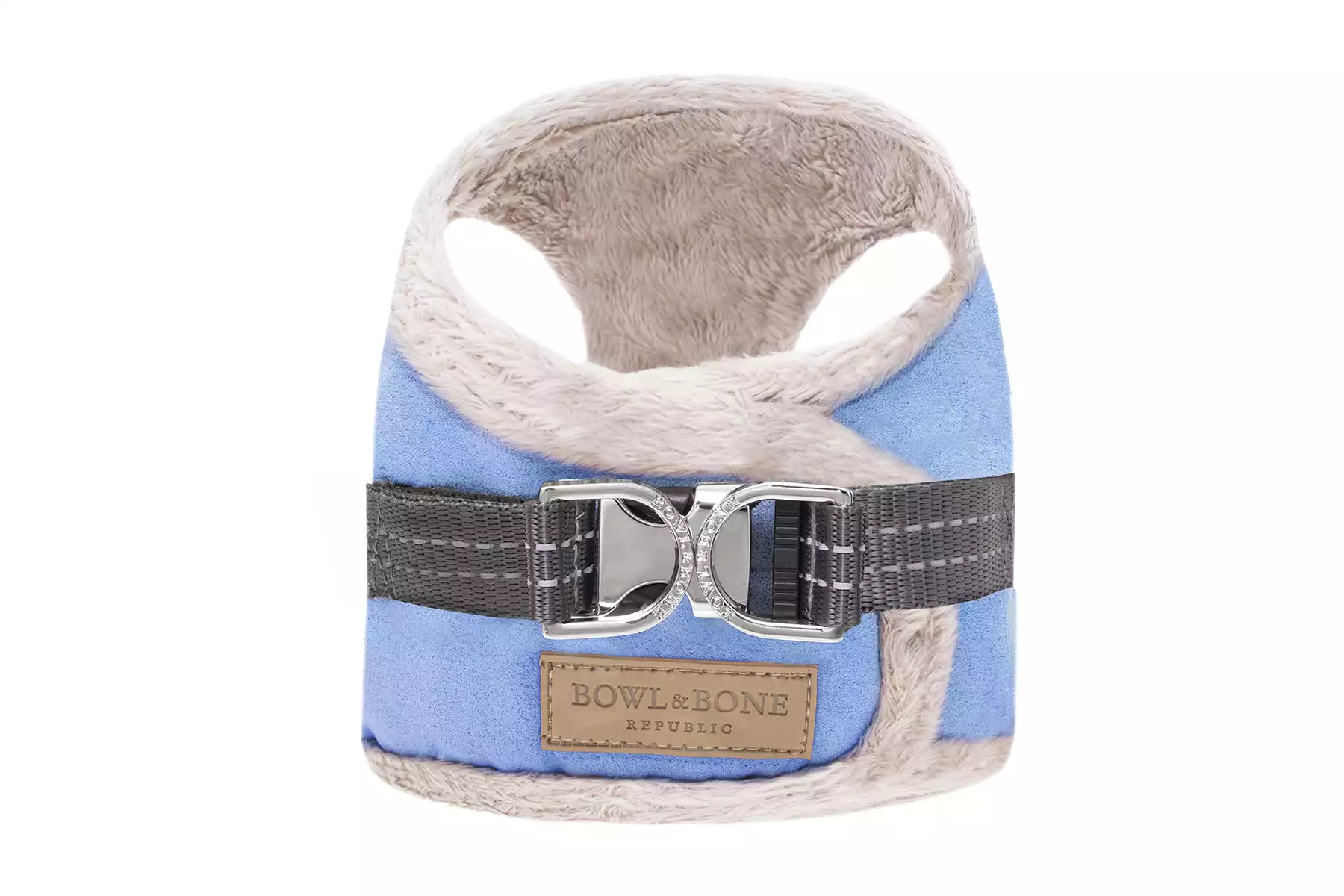 blue winter dog harness