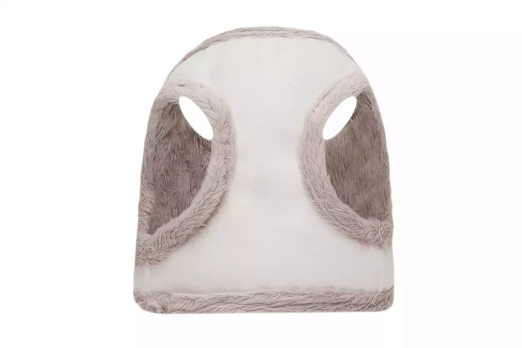 cream winter dog harness