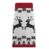 dog sweater reindeer red-beige