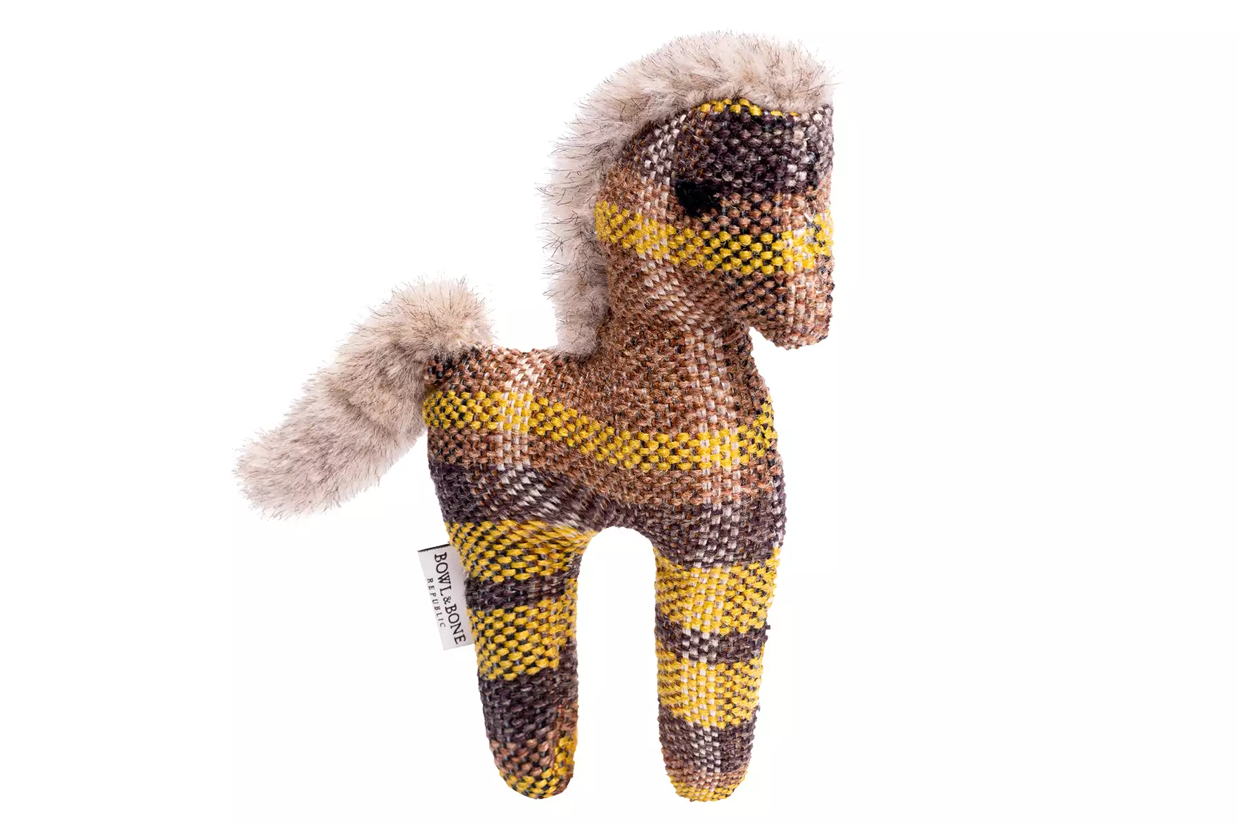 dog toy pony yellow