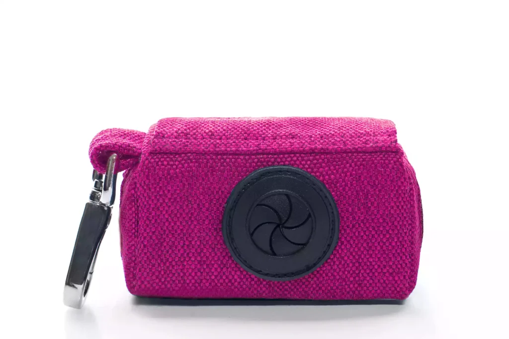 dog waste bag pink back
