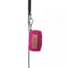 dog waste bag pink on the lead