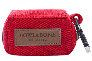 dog waste bag red front